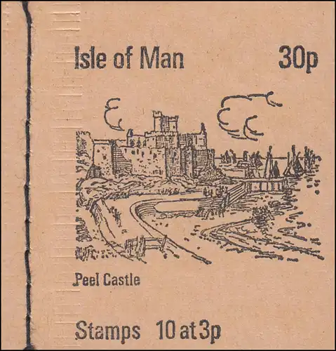Île de Man Carnets 0-3 Vues 30 Pence 1973, ** frais de port