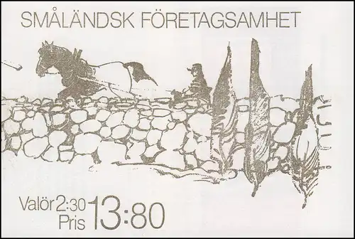 Markenheftchen 142 Industriestädte: Smaland, **