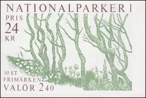 Markenheftchen 143 Nationalparks Alpenrose und Norna, **