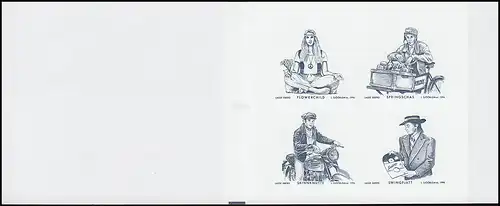 Carnets de marques 220 Jour du timbre - Quatre saisons comme des échantillons