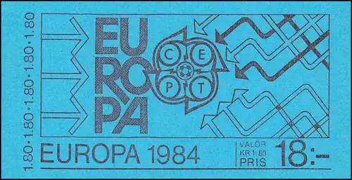 Carnet de la marque Europe / CEPT - Pont 10x 1270, numéro de forme 2 miroirverk. **