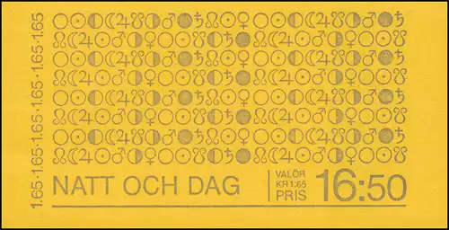 Markenheftchen Freimarke - Tag und Nacht 10x 1158D, mit Bogenzählnummer (BZN) **