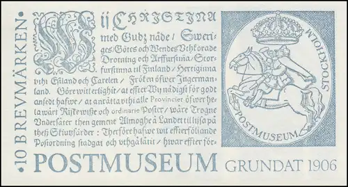 Sonder-Markenheftchen 75 Jahre Postmuseum mit 10 Vignetten 1981