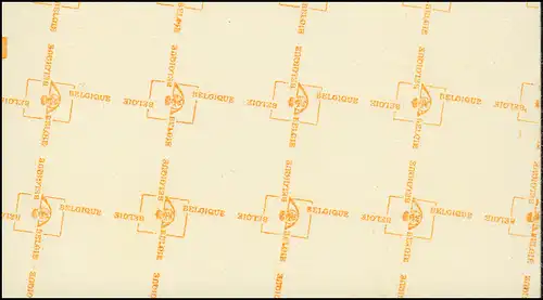 Belgien-Markenheftchen 21 König Baudouin 20 Franc 1970, mit Zählbalken **