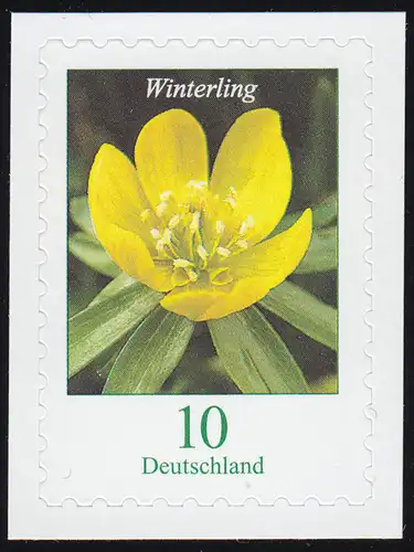 3430 Fleur Winterling 10 cents, autocollant sur film neutre, **