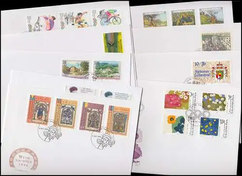 1124-1144 Liechtenstein-Near 1996 complet sur FDC avec ESSt Vaduz
