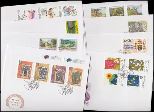 1124-1144 Liechtenstein-Near 1996 complet sur FDC avec ESSt Vaduz