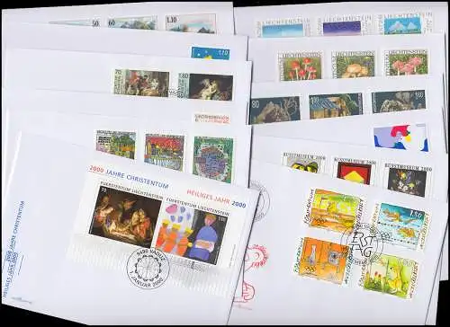 1224-1254 Liechtenstein-Jahrgang 2000 komplett auf FDC mit ESSt Vaduz