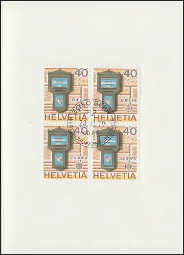 Schweiz 1154 EUROPA Briefkasten aus Basel 1979, PTT-Grußkarte zum Jahreswechsel