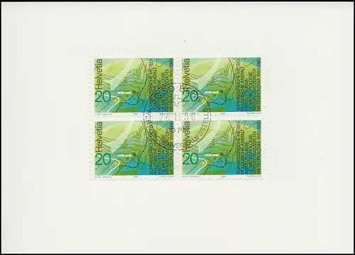 Suisse 1184 SMA: Carte météo 1980, carte de vœux PTT à la fin de l'année