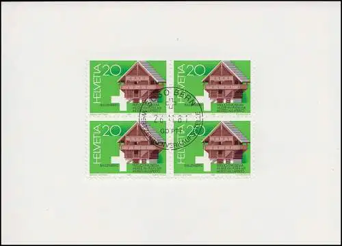 Schweiz 1191 Freilichtmuseum Ballenberg 1981, PTT-Grußkarte zum Jahreswechsel