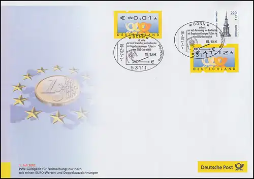 Documentation Introduction de l'euro: les euromarques sont les seules 1.7.2002 SST Bonn