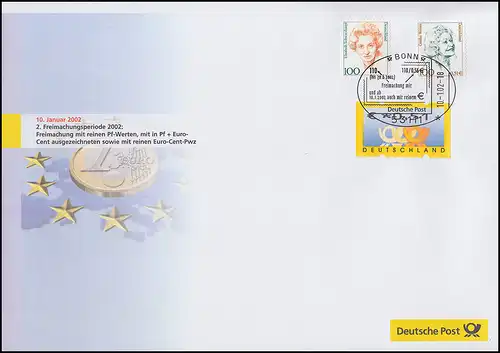 Documentation Introduction de l'euro: Euro & DM & Double Nomenal Bonn 10.1.2002