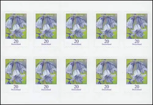 FB 83 fleur Loquette 20 cents, feuille de 10x3432, frais de port **