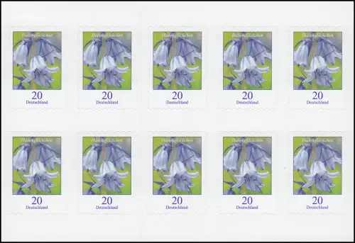 FB 83 fleur Loquette 20 cents, feuille de 10x3432, frais de port **