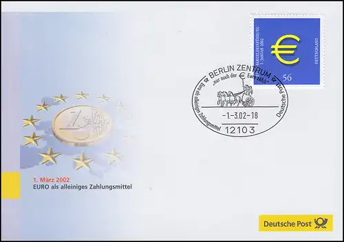 Introduction de l'euro: SSt Berlin 1.3.02: l ' euro comme seul moyen de paiement