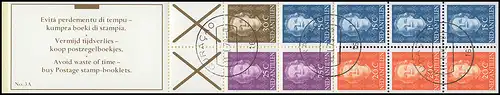 Antilles néerlandaises Carnets de marques PB 3A à droite, Boekje, ET-O