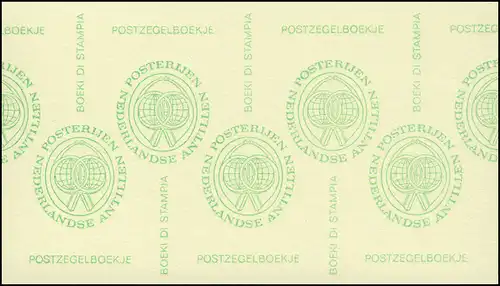 Antilles néerlandaises Carnets de marques PB 3A à droite, Boekje, ET-O