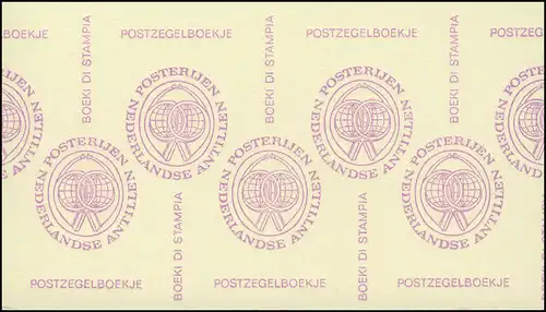 Antilles néerlandaises Carnets de marques PB 4A à droite, Boekje, **