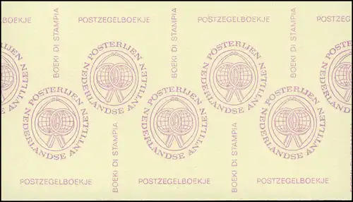 Antilles néerlandaises Carnets de marques PB 4A gauche, Boekje, ET-O