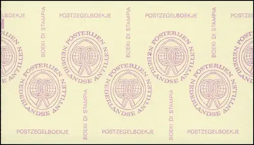 Antilles néerlandaises Carnets de marques PB 4A gauche, Boekjes Type Hartz, ZB+ET-O
