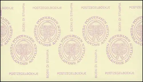 Antilles néerlandaises Carnets de marques PB 4A à droite, Boekje, ZB **