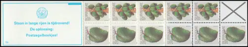 Surinam Carnets de marque 8 fruits Fruit 25 et 15 Ct., PB 5b Staan ... 1979