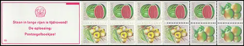 Surinam Carnet de marque 10 fruits Fruit 35,10,5 Ct., PB 6b Staan ... 1980