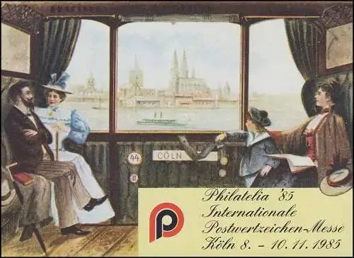 APHV-Sonderdruck Philatelia Köln Eisenbahn Personenabteil 1985
