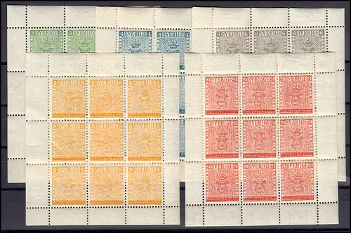 406-410 Schweden Briefmarken STOCKHOLMIA 1955 - Kleinbogen-Satz, postfrisch **