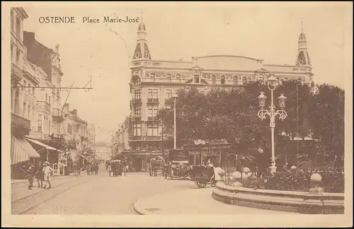 Feldpost Kaiserliche Marine 2. Marine-Infanterie-Regiment 25.3.15 auf AK Ostende