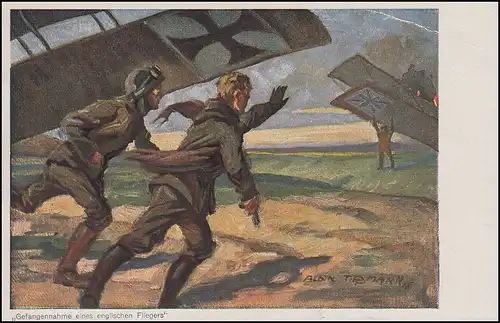 Poste de terrain Bayer. École de radio de l'armée 6 sur AK Capture d'un avion 28.9.17