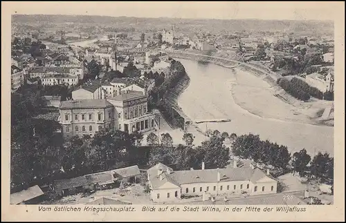 Feldpost Landwehr-Infanterie-Regiment 29 - 10.8.16 auf Ansichtskarte Stadt Wilna