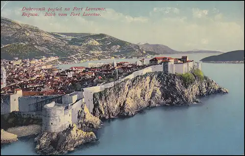 Poste de combat Marine-O SMS Ferdinand 21.11.14, AK Dubrovnik/Ragusa Fort Lorenzo