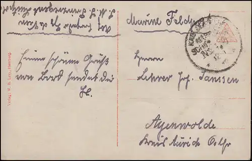 DEUTSCHE MARINE-SCHIFFSPOST No 139 - SMS Prinzregend Luipold passende AK um 1916