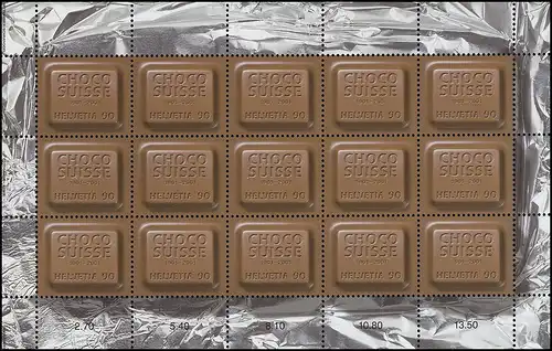 1759a Schweizerische Schokolade Fabrikant Chocosuisse, Kleinbogen ** postfrisch