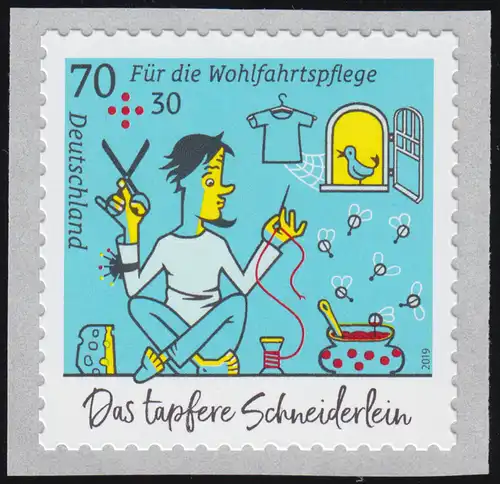 3444 Das tapfere Schneiderlein 70 Cent, selbstklebend aus der Rolle, **