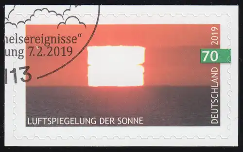 3446 Luftspiegelung der Sonne, selbstklebend auf neutraler Folie, EV-O Bonn