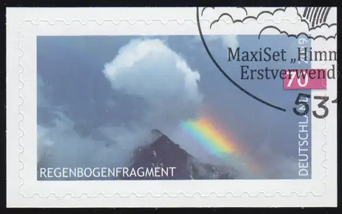 3445 Regenbogenfragment, selbstklebend auf neutraler Folie, EV-O Bonn 7.2.19