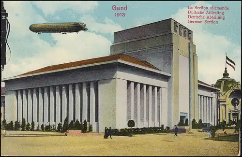 Ansichtskarte Genter Weltausstellung Gand 1913 Deutsche Abteilung, ungebraucht