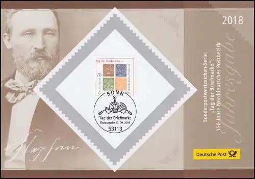Jahresgabe der Post 150 Jahre Noddeutscher Postbezirk - Tag der Briefmarke 2018