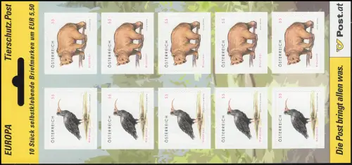 2622-2623 Protection des animaux: rapp et ours brun, feuille feuille, **