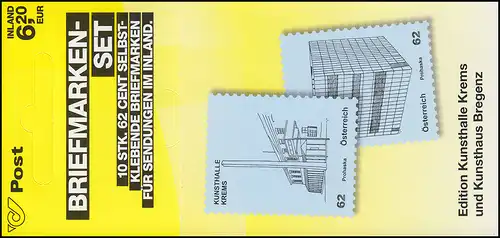 Österreich MH 0-7 Kunsthäuser Bregenz und Krems, postfrisch **