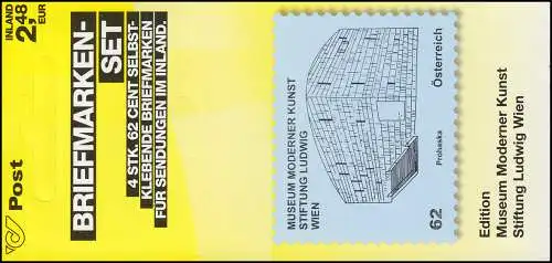Österreich MH 0-8 Kunsthäuser Museum Wien, postfrisch **