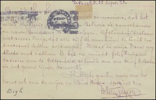 3. Vol d'essai NL vers l'Inde avec carte H-NAFC à partir de UTrecht 26.9.28 à Malang
