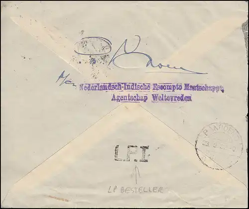 Poste aérien KLM Batavia-Centrum 22.9.32 vers BANDOENG 23.9. - avec enregistreur L.P.I.