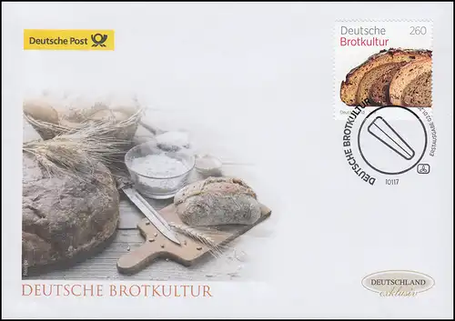 3355 Art du pain allemand, autocollant, FDC de bijoux Allemagne exclusif