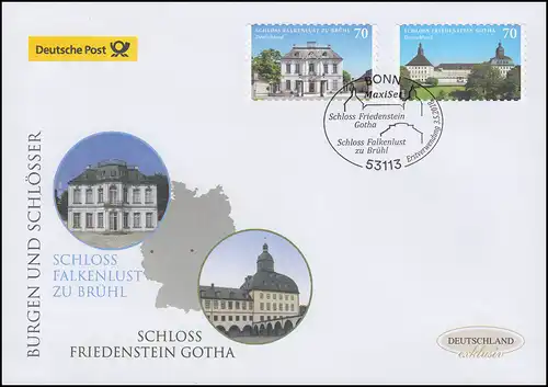 3388-3389 Falkenlust und Friedenstein selbstkl. Schmuck-FDC Deutschland exklusiv