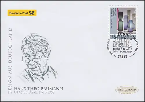 3330 Design en Allemagne, autocollant, FDC de bijoux Allemagne exclusivement