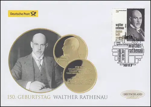 3333 Walther Rathenau, Schmuck-FDC Deutschland exklusiv
